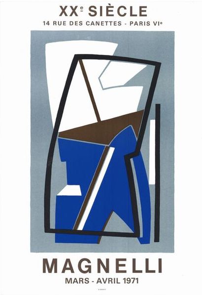 ALBERTO MAGNELLI - 1971 Galerie XXè siècle - Affiche originale française en lithographie...