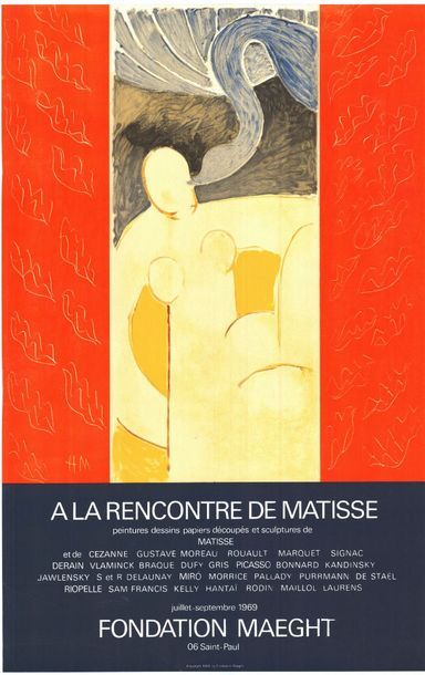 HENRI MATISSE - 1969 Fondation Maeght - Affiche originale française en lithographie...