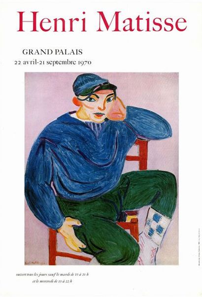 Henri MATISSE - 1970 Grand Palais - Affiche originale française en Offset - Imprimerie...