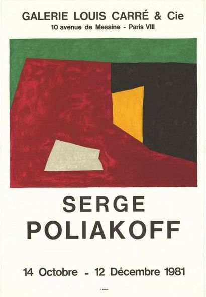 SERGE POLIAKOFF - 1091 Galerie Louis Carré & Cie - Affiche originale française en...