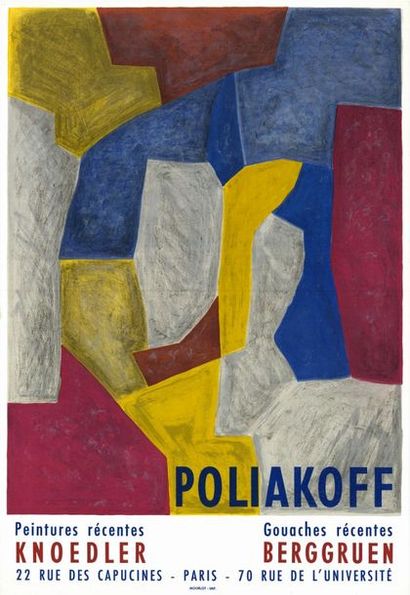 SERGE POLIAKOFF - 1959 Galerie Knoedler-Peintures récentes / Galerie Berggruen-gouaches...