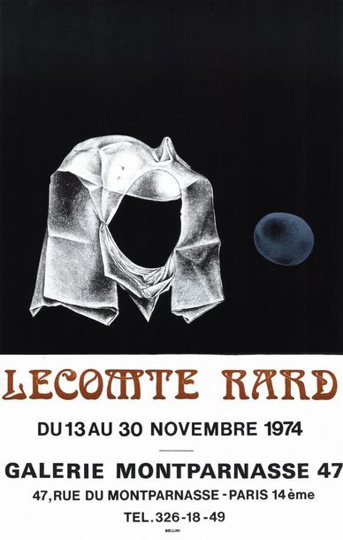 LECOMTE RARD - 1974 Galerie Montparnasse 47 - Affiche originale française en lithographie...