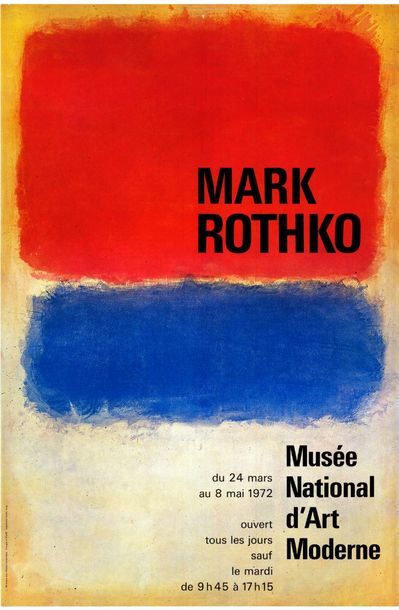 MARK ROTHKO - 1972 2 exemplaires - Musée National d’Art Moderne - Affiche originale...