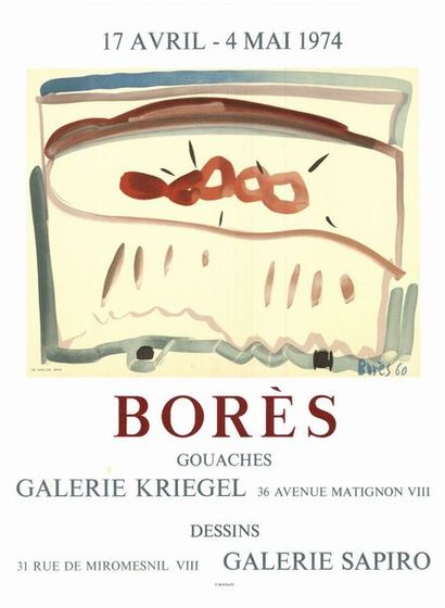 BORÈS - 1974 2 exemplaires - Galerie Kriegel et Galerie Sapiro - Gouaches et dessins...