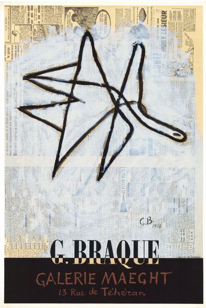 Georges Braque Galerie Maeght - Affiche originale française en lithographie - Imprimerie...