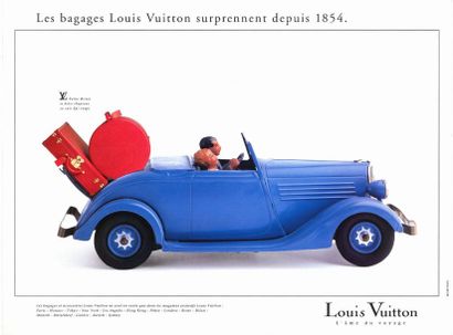 BAGAGES LOUIS VUITTON Affiche originale roulée en très bon état - 60x80cm