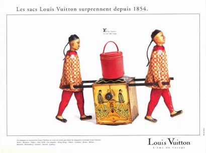 BAGAGES LOUIS VUITTON Affiche originale roulée en très bon état - 60x80cm