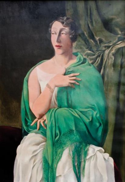 Jean-Louis GAMPERT (1884-1943) « Portrait de Madame TRONCHIN » Huile sur toile, signée...