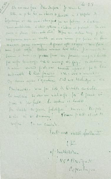 null Lettre de Louis Ferdinand CELINE adressée le 13 Avril 1950 à une personne non...