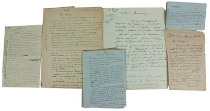 null Sept Lettres de l'acteur Robert LE VIGAN à Paul BONNY (4 longues lettres in-12...