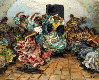 MARCEL DYF (1899-1985) Les danseuses de flamenco, circa 1960
Huile sur toile signée...