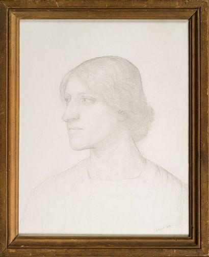 J.M. PEYRAT Portrait de femme
Mine de plomb signé en bas à gauche et daté 1909 ou...