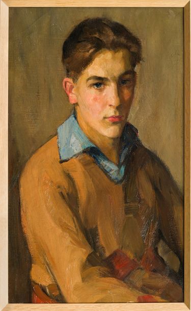 Albert RATY Portrait d'Albert Debrun à 16 ans
Huile sur toile signée et titrée au...