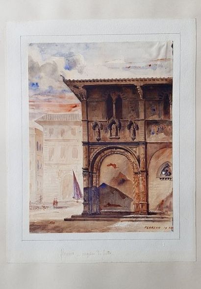 null [Italie & SUISSE]. «Souvenirs d'un voyage fait en 1846 par Henri Caubert, architecte.»...