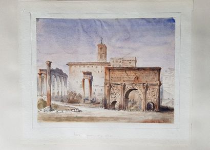 null [Italie & SUISSE]. «Souvenirs d'un voyage fait en 1846 par Henri Caubert, architecte.»...