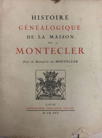 [MAINE/MONTÉCLER]. MONTÉCLER (Marquis de).
Histoire...