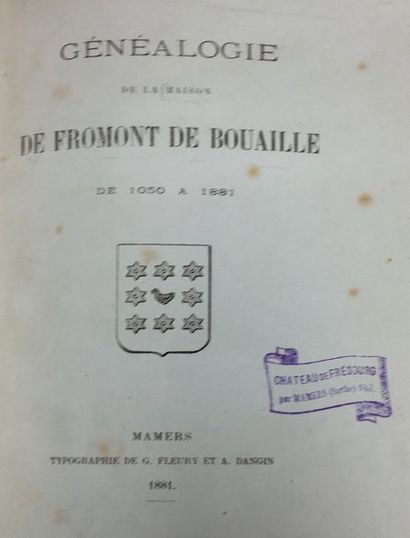 null [NORMANDIE/FROMONT de BOUAILLE].
Généalogie de la maison de Fromont de Bouaille...