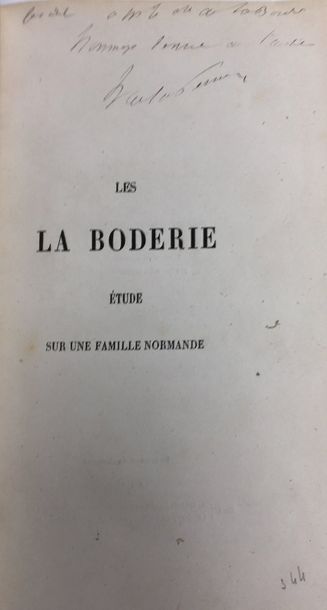 null [NORMANDIE/La BODERIE]. La ferrière-percy (Hector de).
Les La Boderie. Étude...