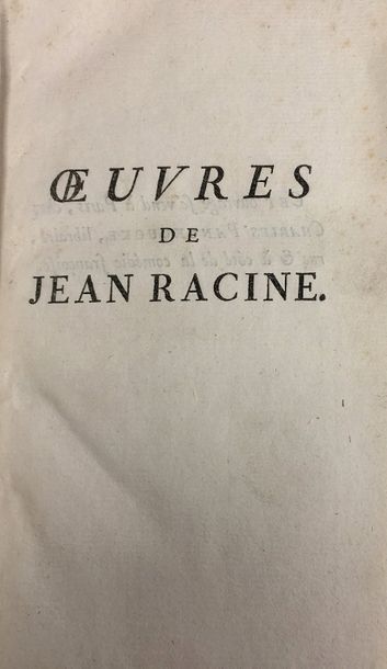 RACINE (Jean). • Oeuvres [...] avec des commentaires, par M. Luneau de Boisjermain....