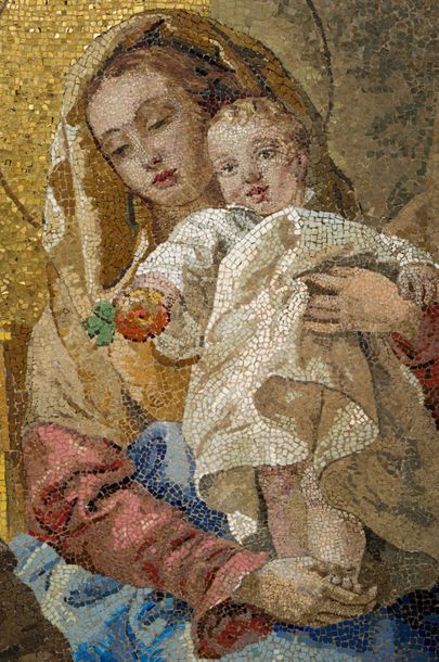 Pietro MONACO (1707-1772) Saint Antoine agenouillé auprès de la Vierge à l'Enfant
Rare...
