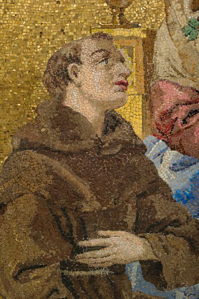 Pietro MONACO (1707-1772) Saint Antoine agenouillé auprès de la Vierge à l'Enfant
Rare...