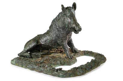 D'après Pietro TACCA Le Porcellino
Sculpture en bronze à patine verte représentant...