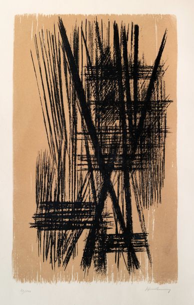 Hans HARTUNG (1904-1989) Composition
Lithographie en 2 couleurs, signée en bas à...