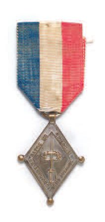 France Médaille des gardes françaises vainqueurs de la Bastille. Refrappe en laiton...