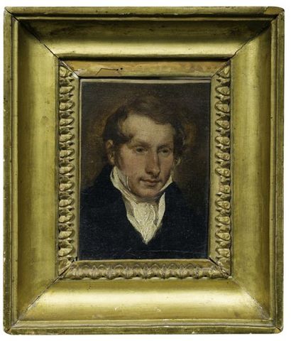 ÉCOLE ANGLAISE, vers 1840 Portrait d'homme
Toile
13 x 9,5 cm