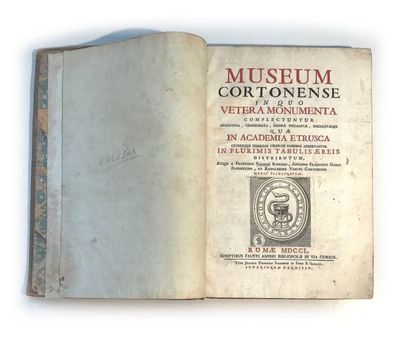null [ITALIE]
Museum cortonense in quo vetera monumenta complectuntur [...].
Romae,...