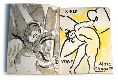 (CHAGALL Marc) Dessins pour la Bible. Verve vol. VIII. Ed. Verve Paris 1956. Exceptionnel...