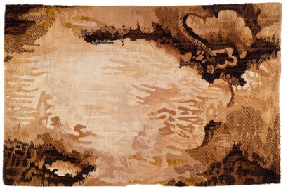 TRAVAIL 1970 Tapis en laine dans les tons bruns et ocre
Dimensions: 200 x 295 cm...