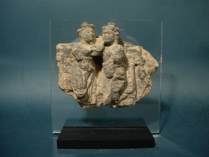 ART GRECO-BOUDDHIQUE DU GANDHARA (Ier - Vème siècle ap. J.C.) Fragment représentant...