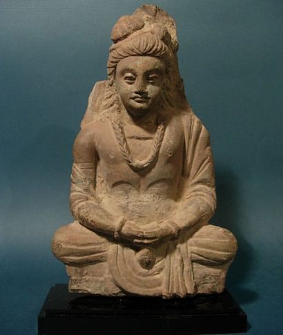 ART GRECO-BOUDDHIQUE DU GANDHARA (Ier - Vème siècle ap. J.C.) Bodhisattva en méditation....