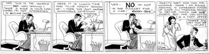 WESTOVER. Russ. (1886-1966. USA) «Tillie the Toiler». Strip à l'encre de Chine pour...