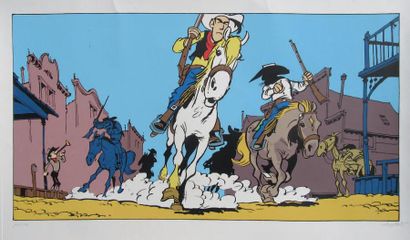 MORRIS. (Maurice de Bevere. 1923-2001) «Lucky Luke». Sérigraphie couleurs. Editions...