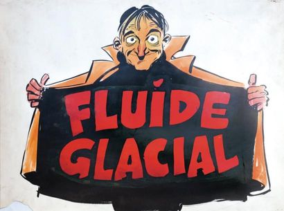ALEXIS "Fluide Glacial". Gouache sur papier pour cette illustration emblématique...
