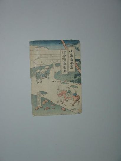 JAPON Lot de dix estampes. Hiroshige et autres. Vers 1900
