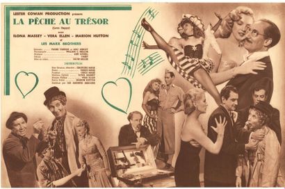 2 dossiers de presse Groucho Marx La pêche au trésor / Love happy (1949), Copacabana...
