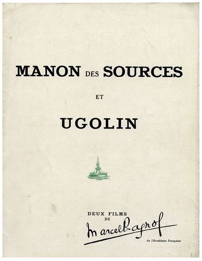 Manon des sources et Ugolin (1953) (dossier de presse). Etat A