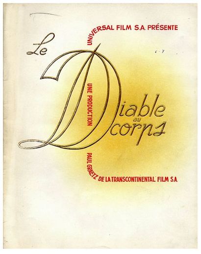 3 dossiers de presse Gerard Philippe Le Diable au corps (1947), Le rouge et le noir...