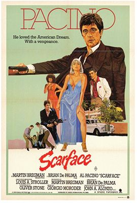 Scarface, Brian de Palma, 1983 Affiche autralienne 70x105 cm Etat A