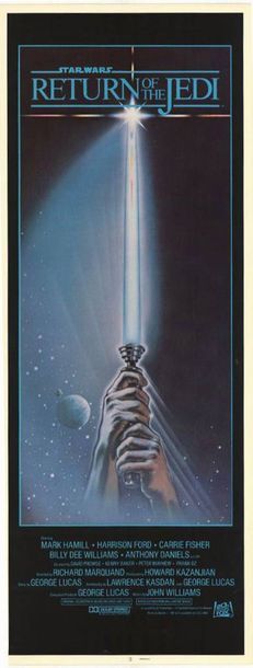 Return of the Jedi / Le retour du Jedi, Richard Marquand, 1983 Affiche insert US...