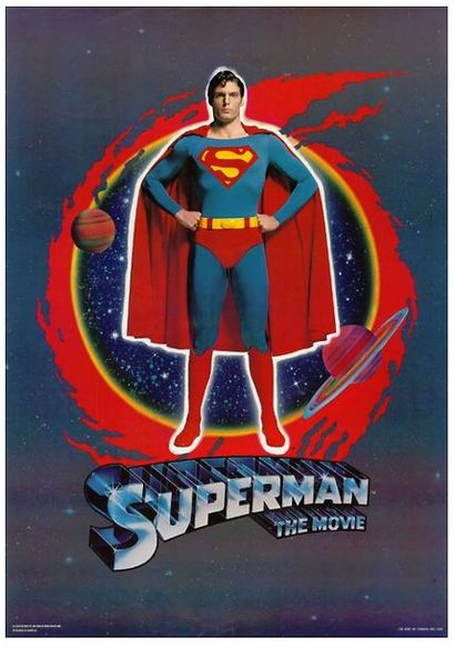 Superman, Richard Donner, 1978 Affiche écossaise 60x80 cm Etat A