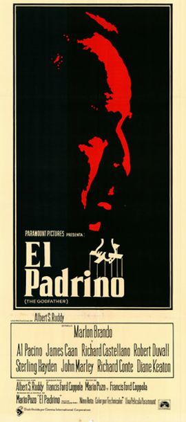 El padrino./ The godfather / Le parrain Francis Ford Coppola, 1971 Affiche espagnol...