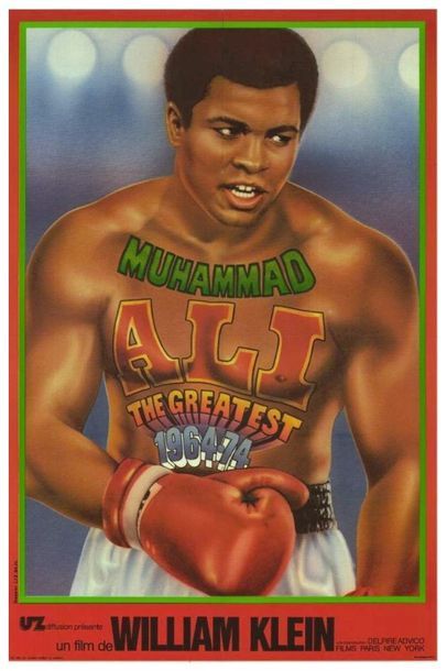 Muhammad Ali, the greatest, William Klein. 1974 Affiche française 80x120 cm Etat...