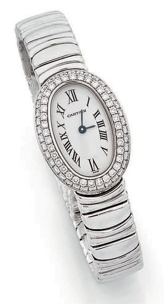 CARTIER Baignoire Mini. Ref. 2369. No. GC21511.
Montre-bracelet de dame en or blanc...