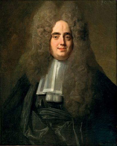 Attribué à François de TROY (1645 - 1730) 
Portrait d'homme à la perruque Toile 78...