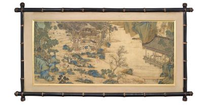 CHINE - XVIIIe siècle ▲ Lanting Xiuxi Tu
Réunion au pavillon des Orchidées
Encre...