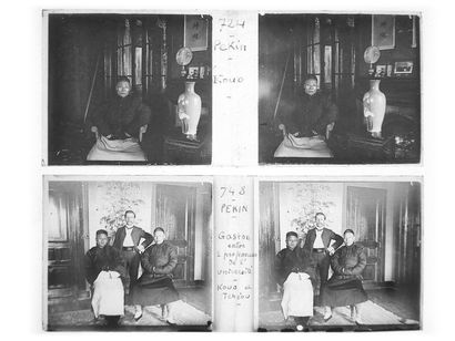 Gaston HAUCHECORNE (1880-1945) ● Ensemble comprenant 760 vues stéréoscopiques 
en...